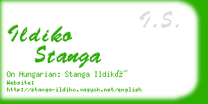 ildiko stanga business card